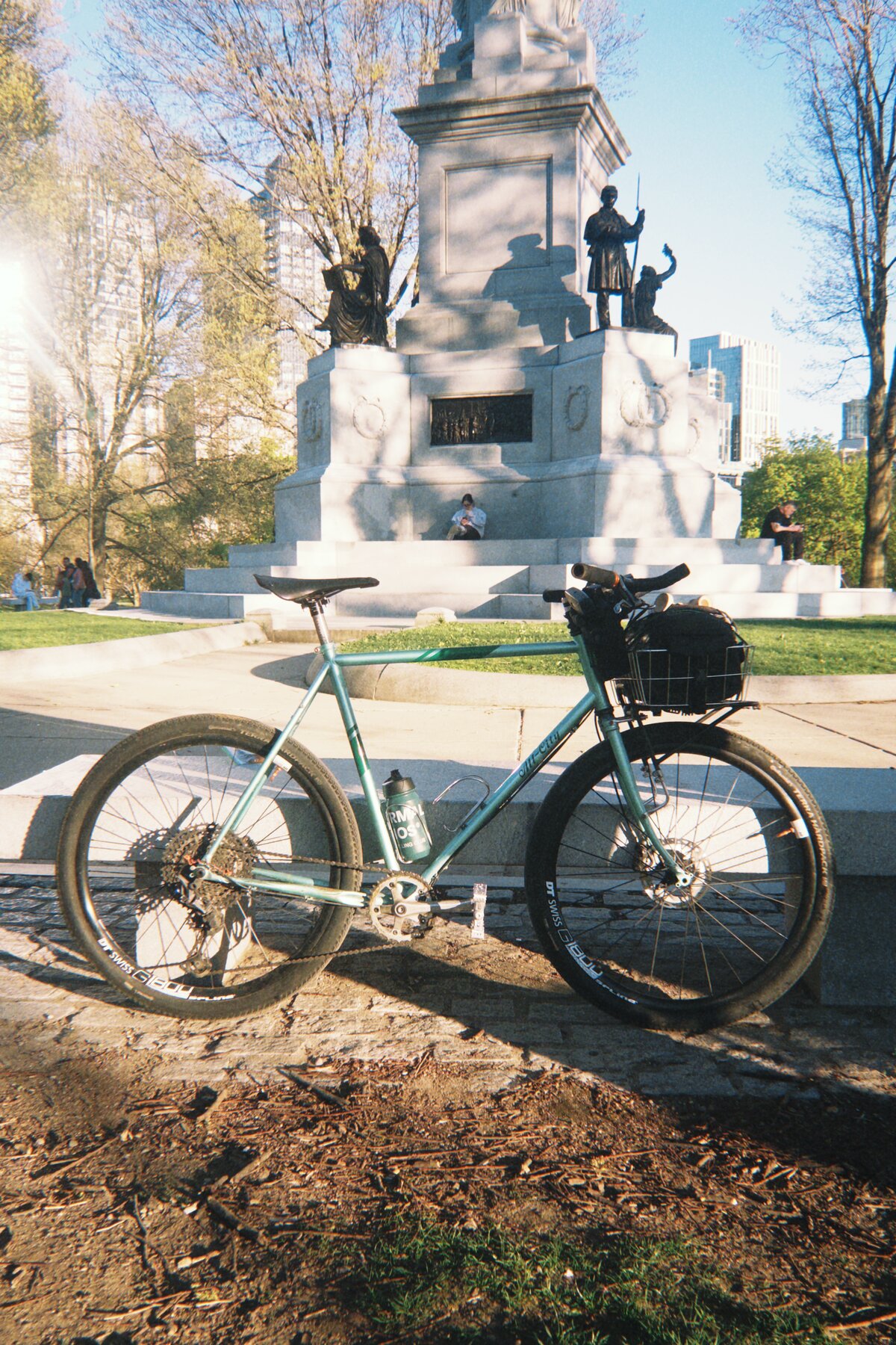 Seafoam All-City Space Horse at a monument
